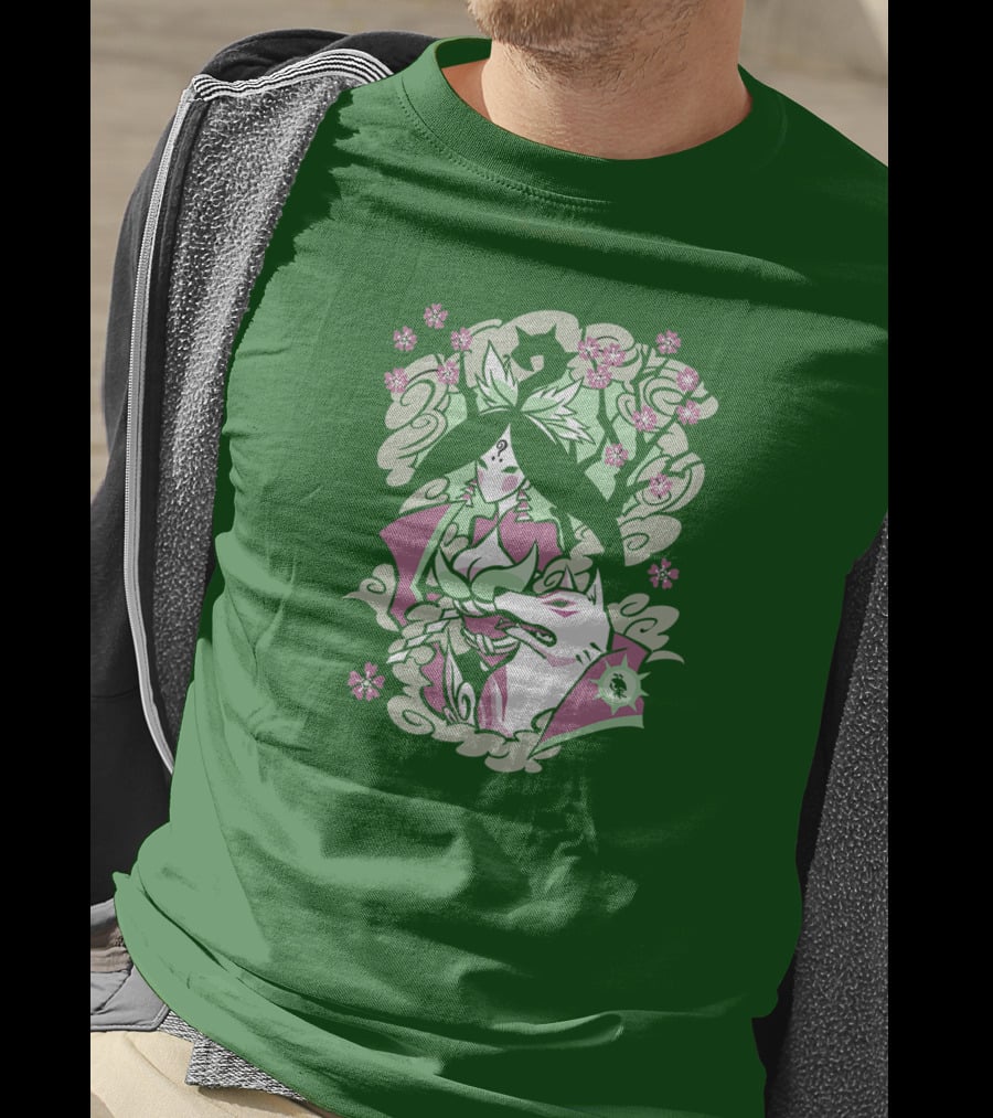 Okami Merch Amaterasu And Cherry Blossoms T-Shirt