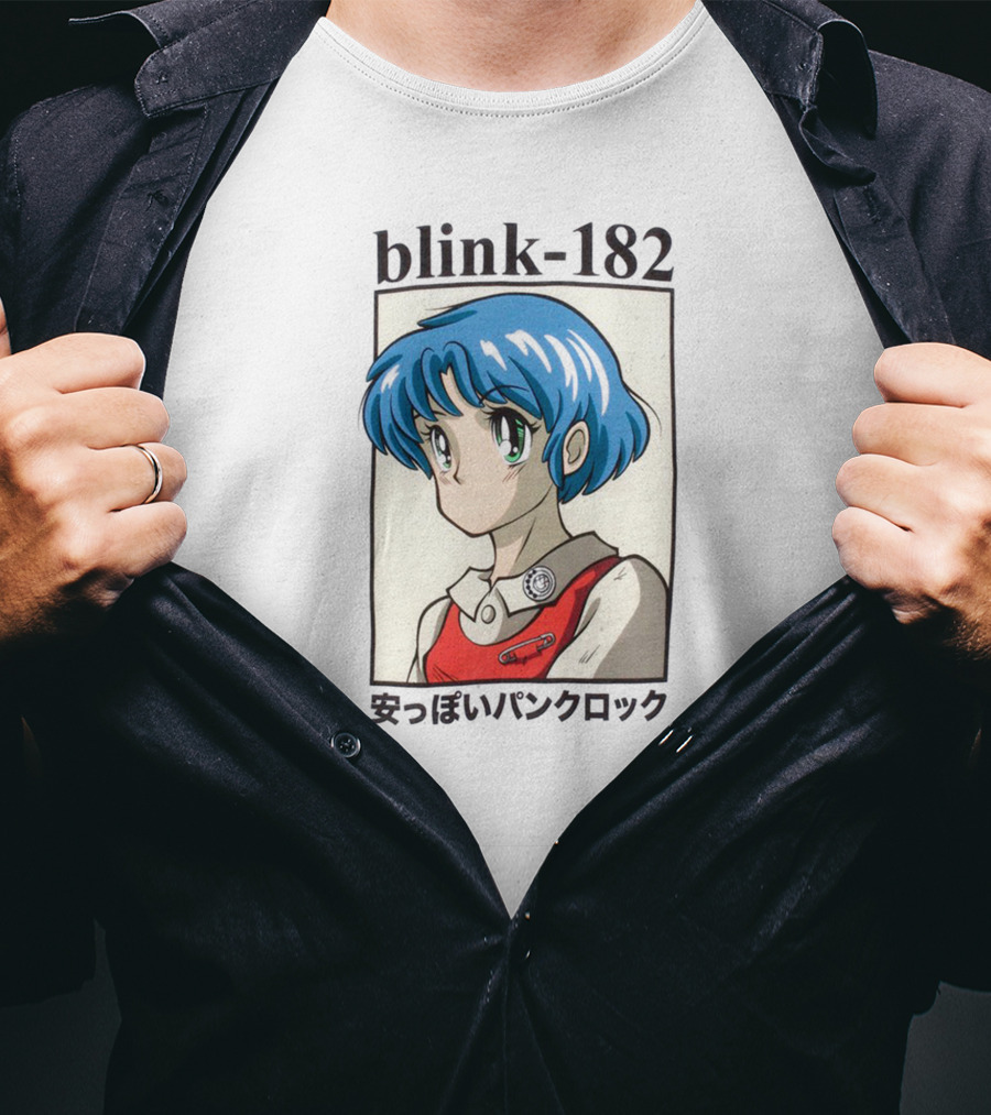 Blink 182 Anime Style Art Punk Rock Kanji T-Shirt