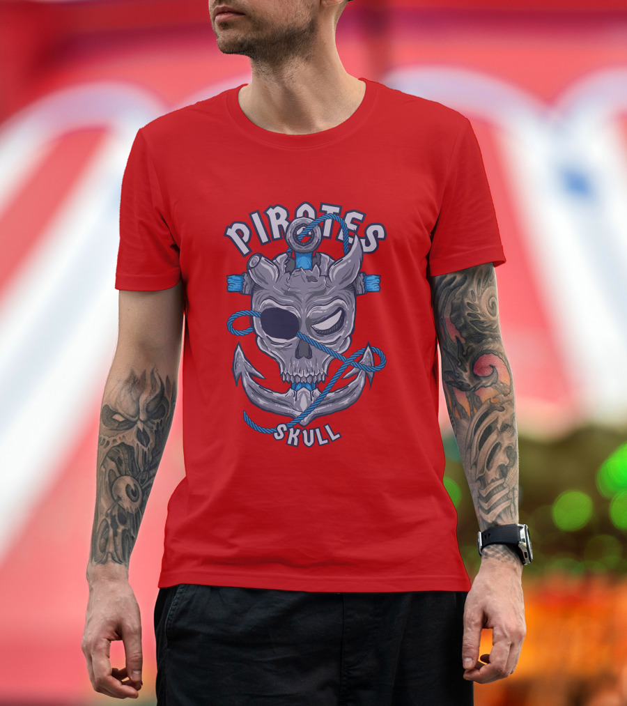 Pirates Skull Pirates of the Caribbean Anchor Rope T-Shirt