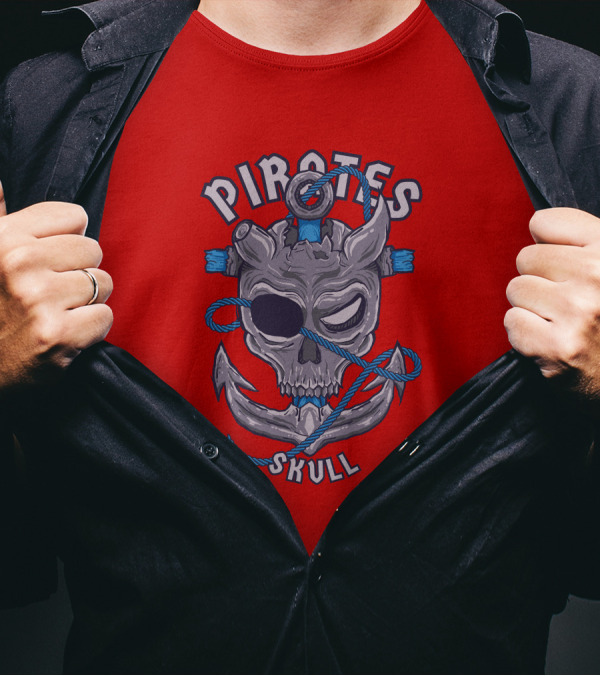 Pirates Skull Pirates Of The Caribbean Anchor Rope T-Shirt