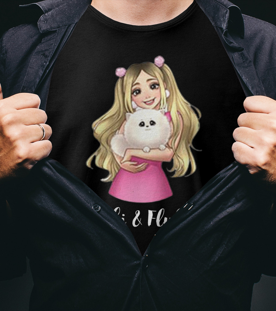 Rebekah Wing Beki And Fluffy Anime Style Pink Dress T-Shirt