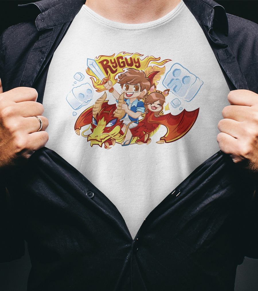 RyGuy Rocky Red Dragon Riding Adventure Fun T-Shirt