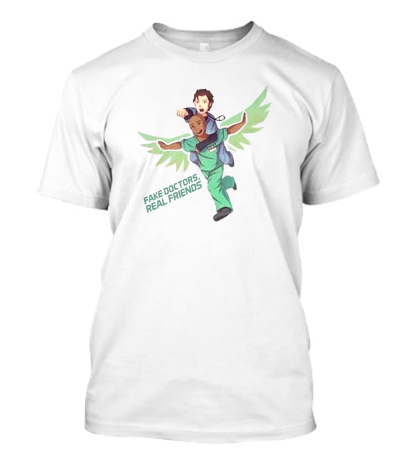 Fake Doctors Real Friends Winged Scrubs Duo T-Shirt