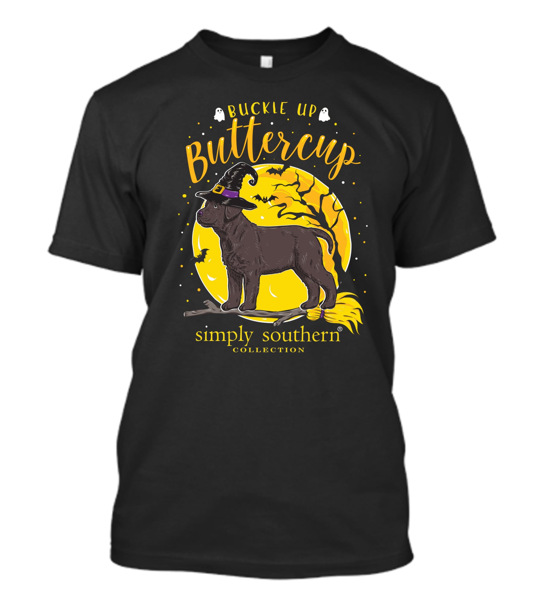 Buckle Up Buttercup Simply Southern Hocus Pocus Witches And Bats Moon T-Shirt