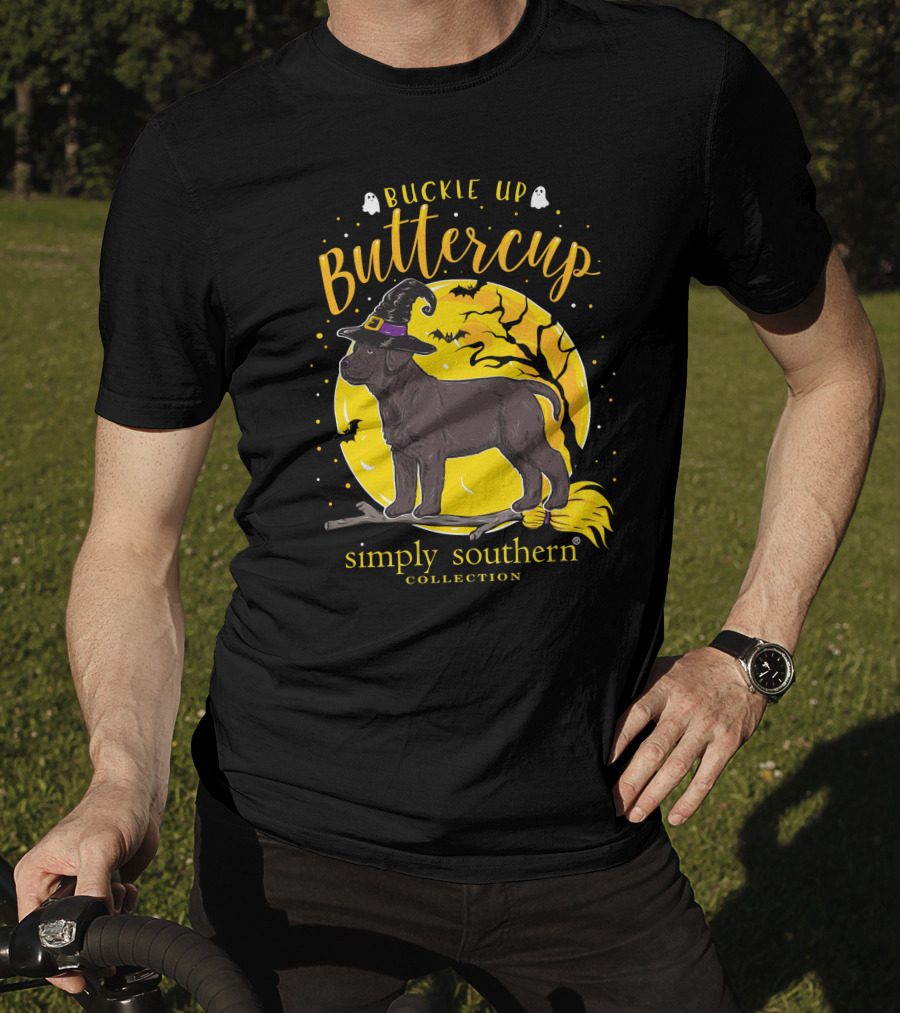Buckle Up Buttercup Simply Southern Hocus Pocus Witches And Bats Moon T-Shirt