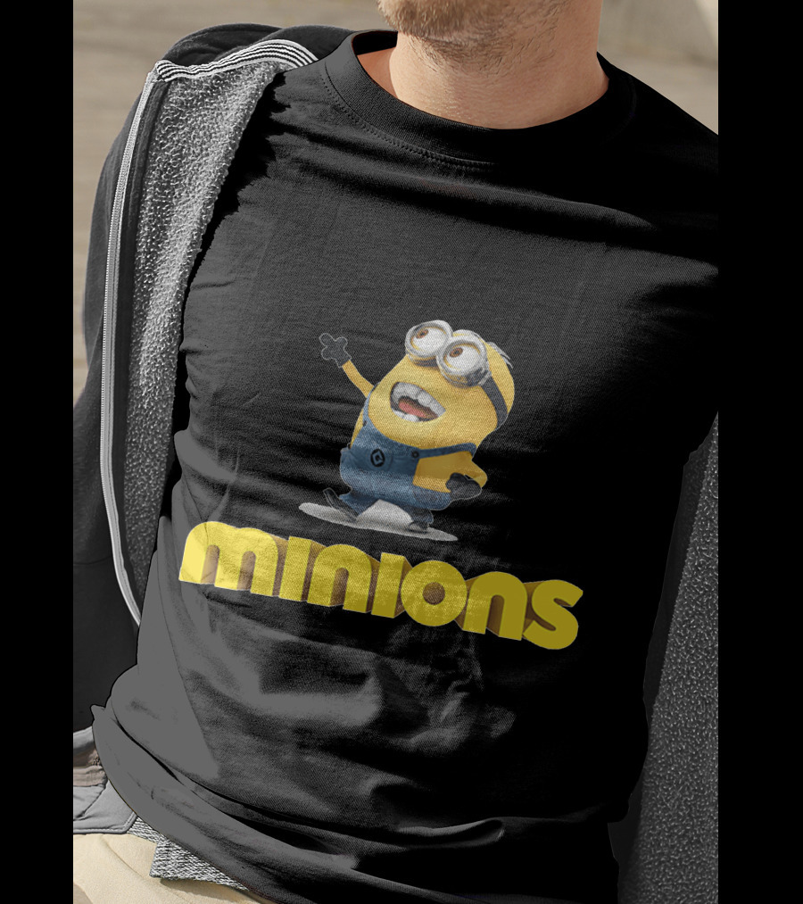 Minions Character With Iconic Yellow Costume And Goggles T-Shirt
