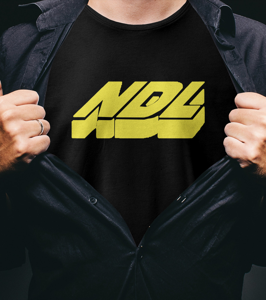 NDL Yellow Block Text Merchandise T-Shirt