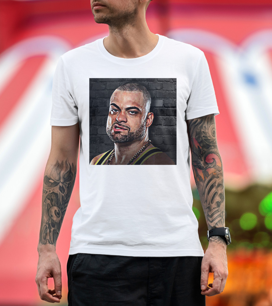 Eddie Kingston Brick Wall Background T-Shirt