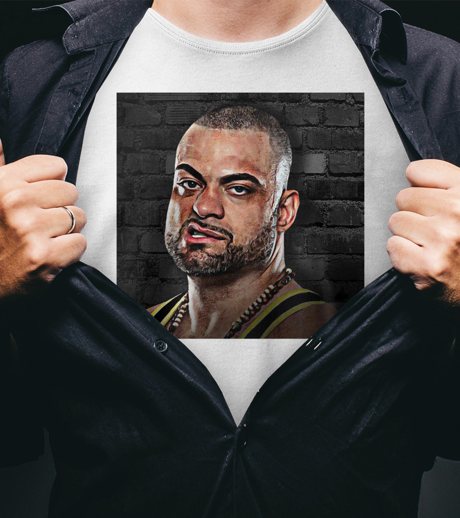 Eddie Kingston Brick Wall Background T-Shirt