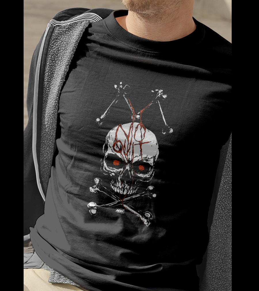 AEW Moxley Skull With Crossbones And Not Quit Text T-Shirt