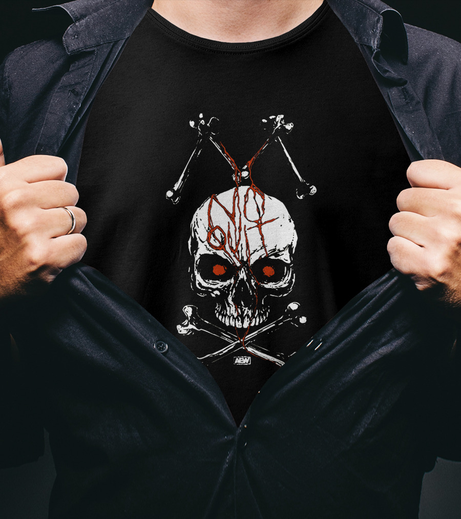 AEW Moxley Skull With Crossbones And Not Quit Text T-Shirt