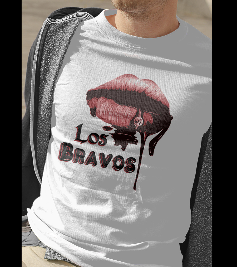 Los Bravos Red Lips Dripping T-Shirt