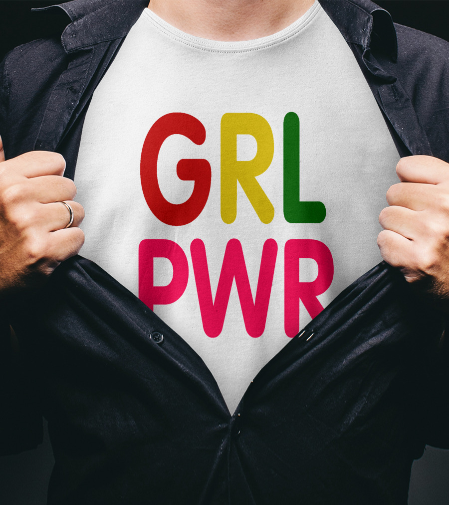 GRL PWR Bold Multicolor Empowerment T-Shirt