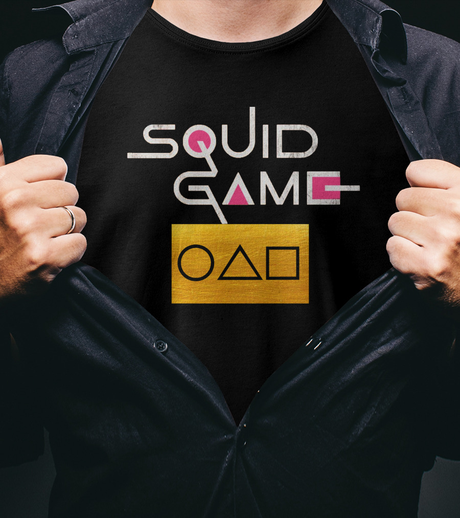 Squid Game Card Circle Triangle Square Gold T-Shirt