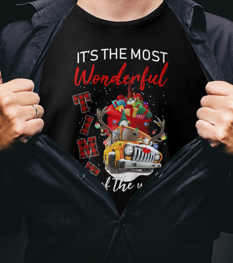 It's The Most Wonderful Time Of The Year Christmas Truck With Gifts T-Shirt