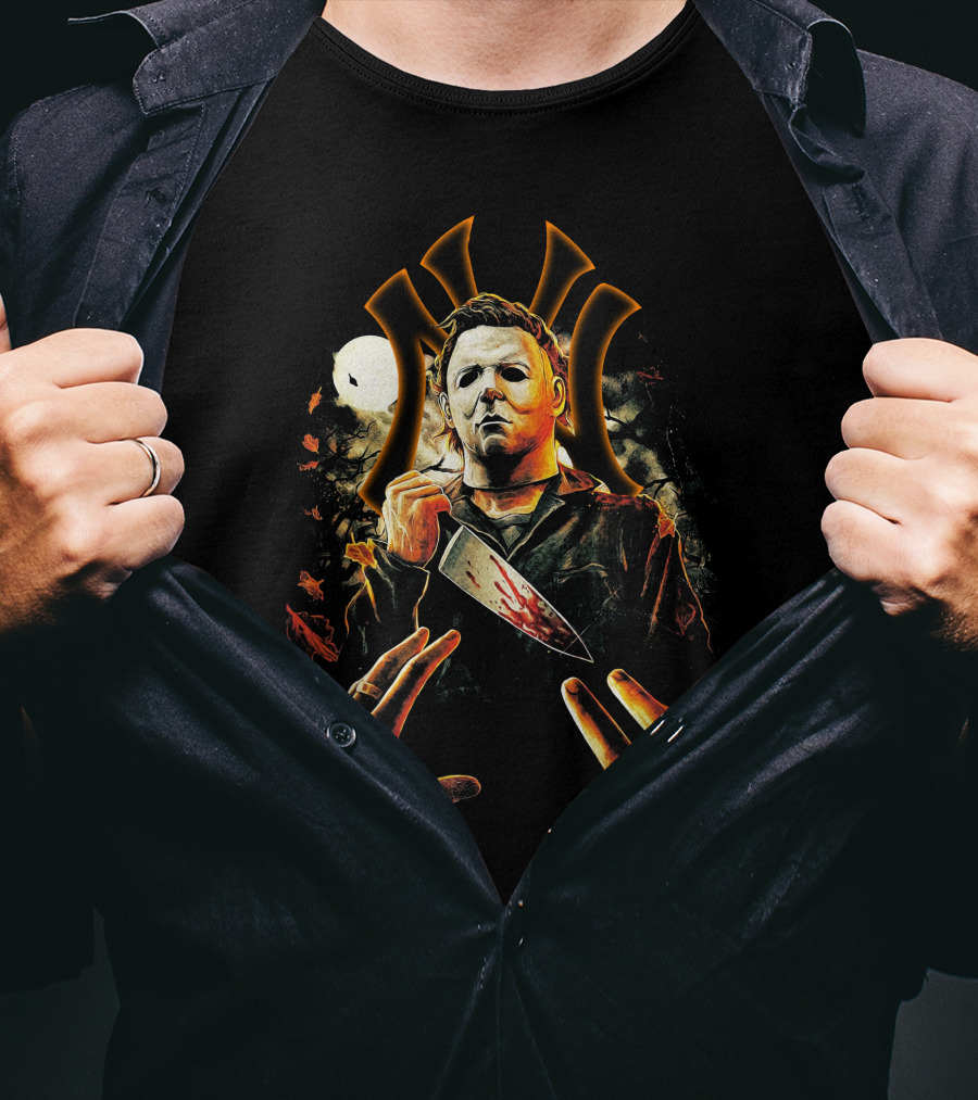 NY Yankee Michael Myers Halloween T-Shirt