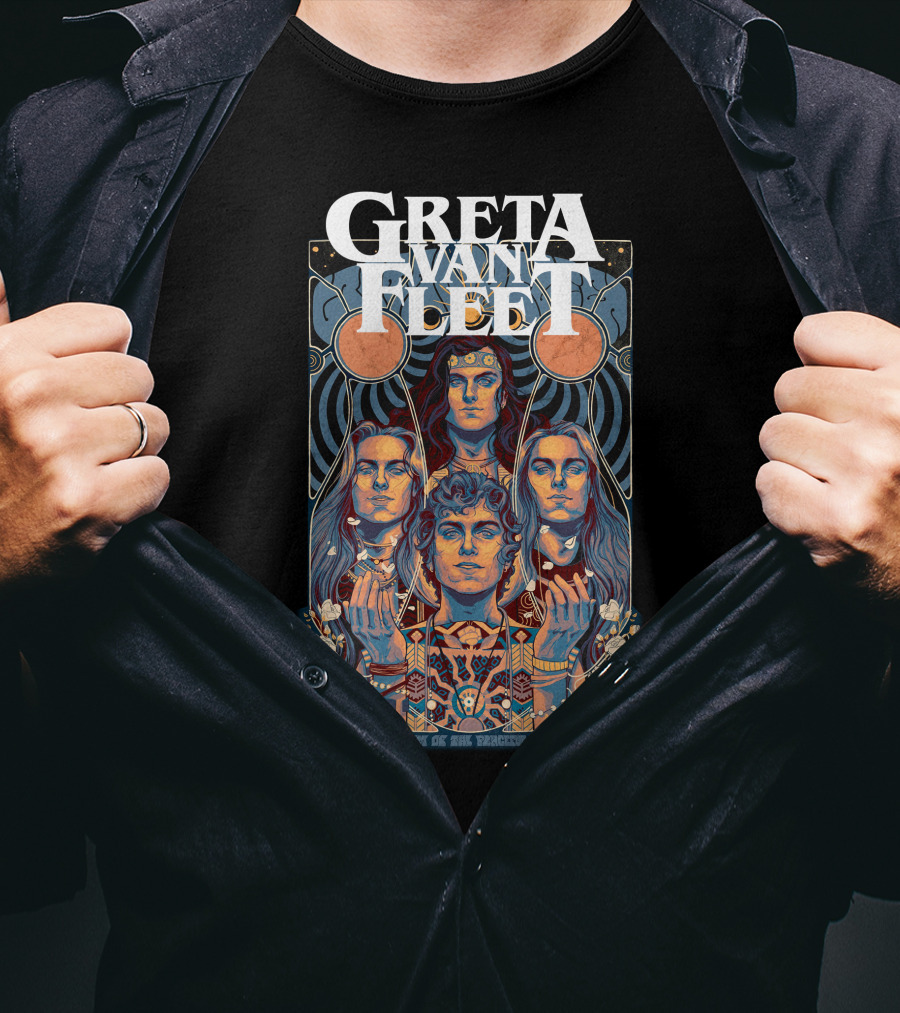 Greta Van Fleet Vintage Psychedelic Band T-Shirt