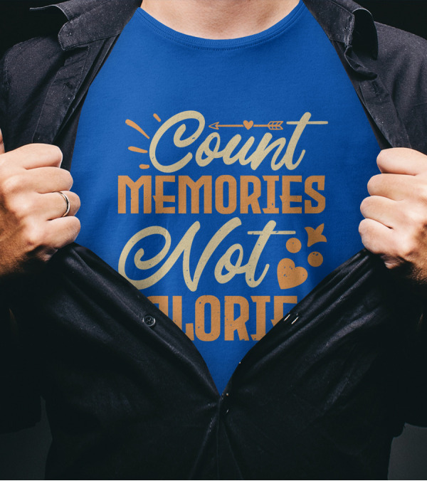 Count Memories Not Calories Heart Arrow T-Shirt