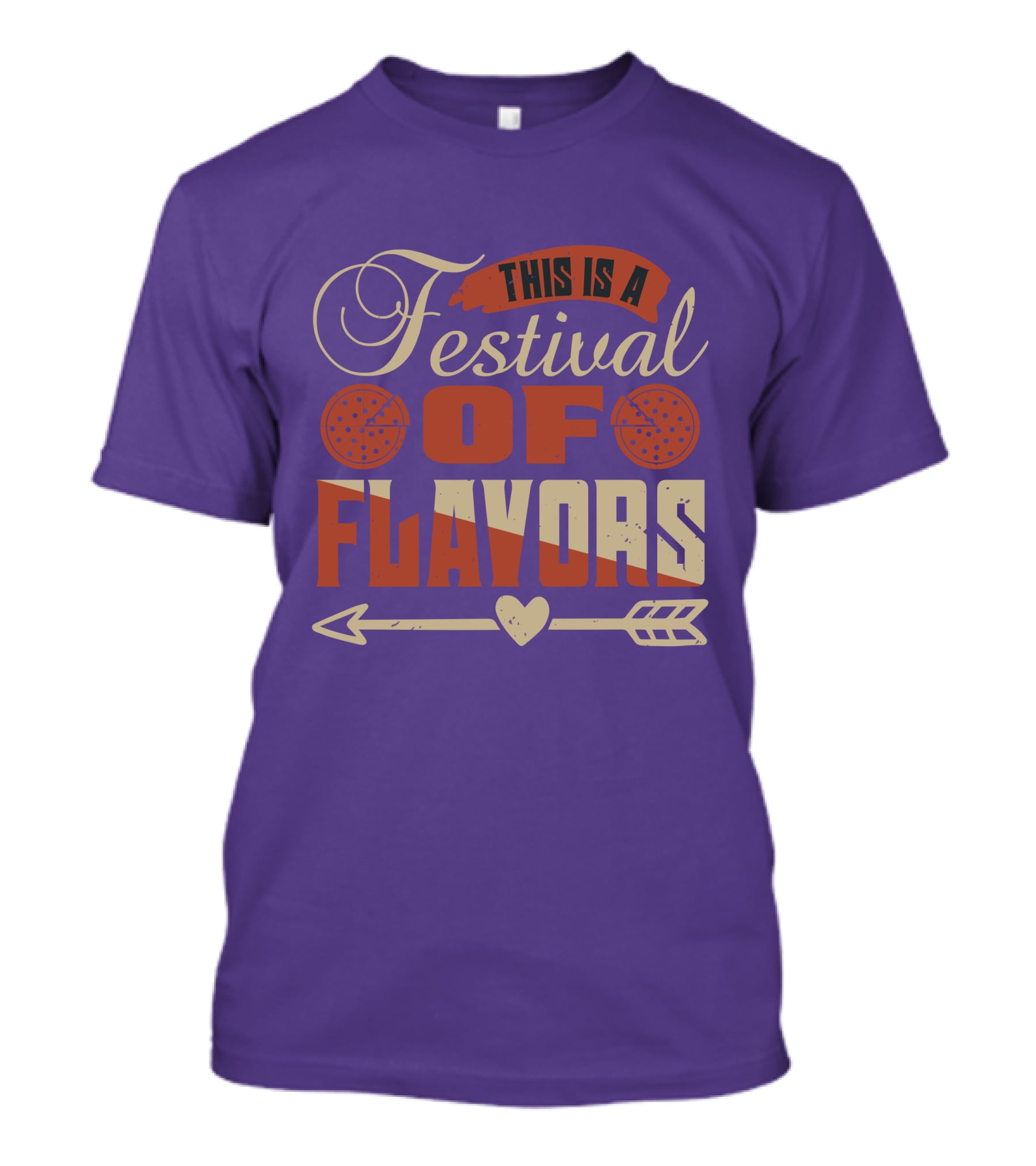 This Is A Festival Of Flavors Arrow Heart And Pepperoni Icons T-Shirt