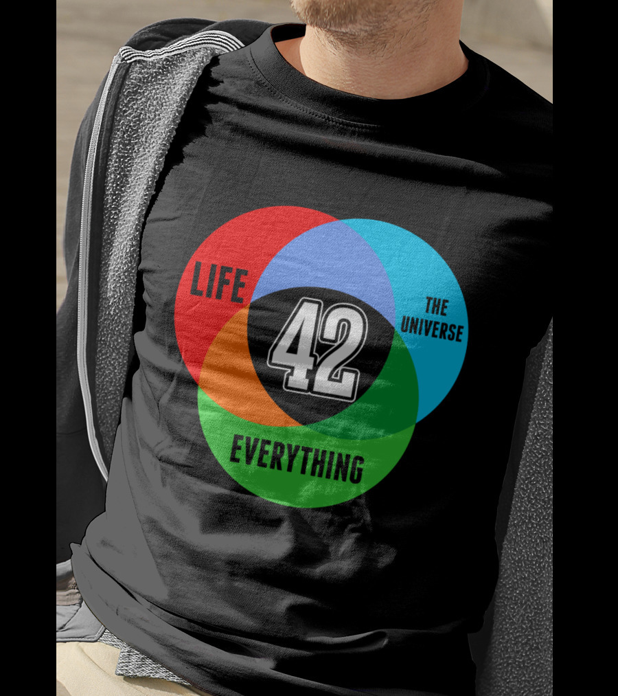 Life The Universe Everything 42 Science Venn Diagram T-Shirt