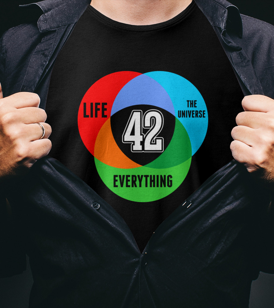 Life The Universe Everything 42 Science Venn Diagram T-Shirt