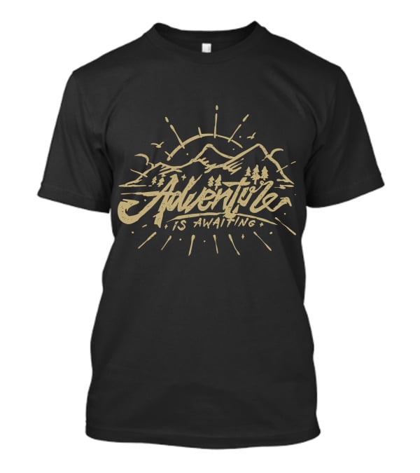 Adventure Is Awaiting Nature Travel Adventure Time Cool Animal T-Shirt