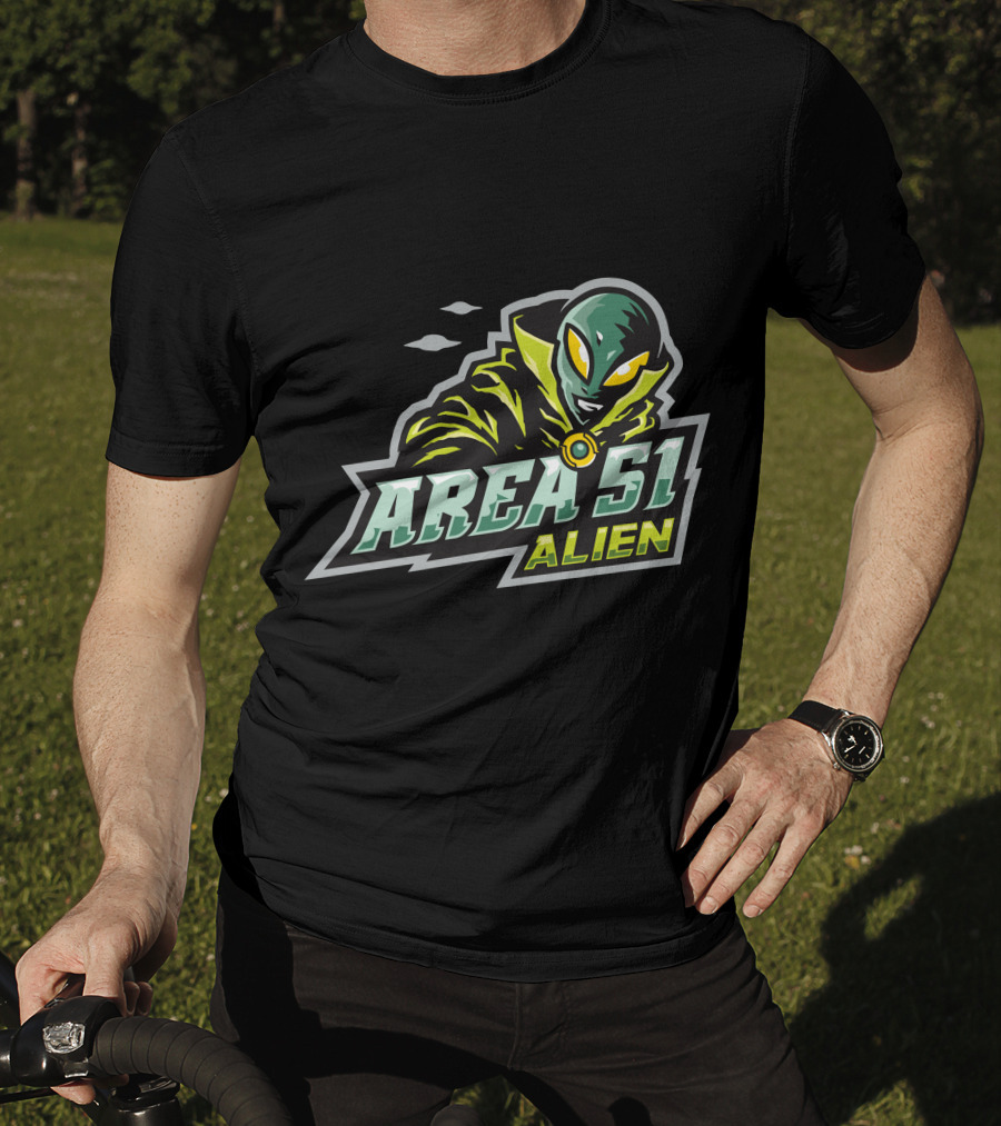 Area 51 Alien E Sport Halloween Witch Alien T-Shirt
