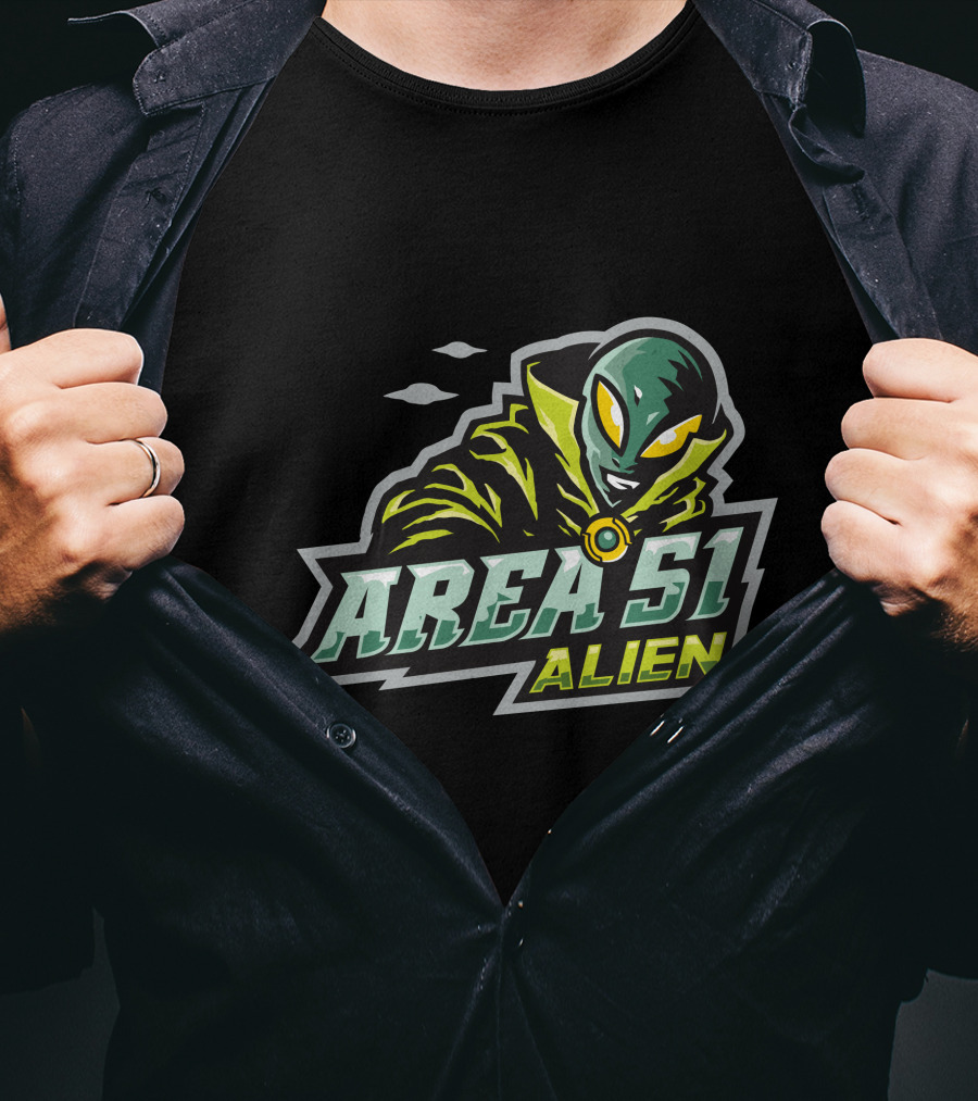 Area 51 Alien E Sport Halloween Witch Alien T-Shirt