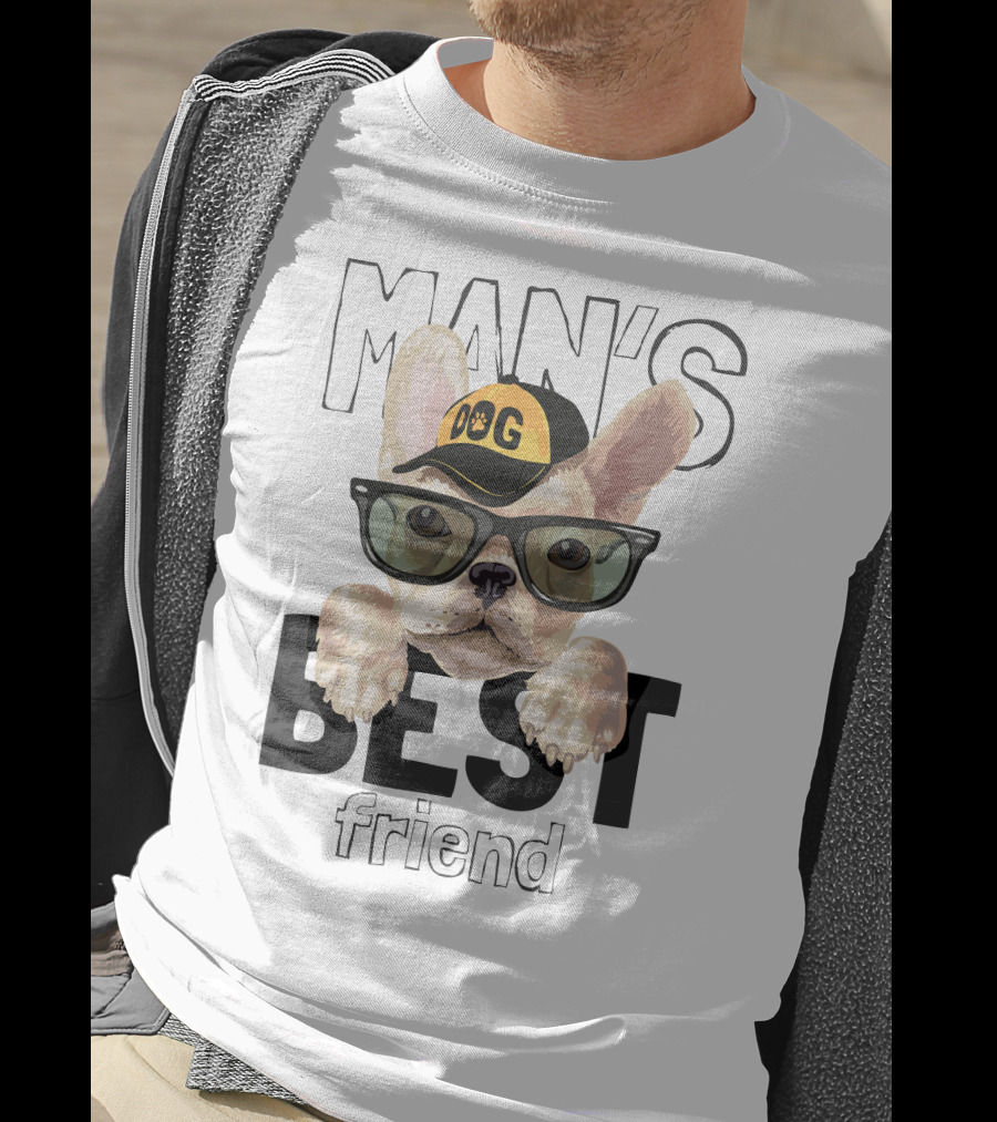 Man's Best Friend Dog Wearing Glasses And Hat T-Shirt