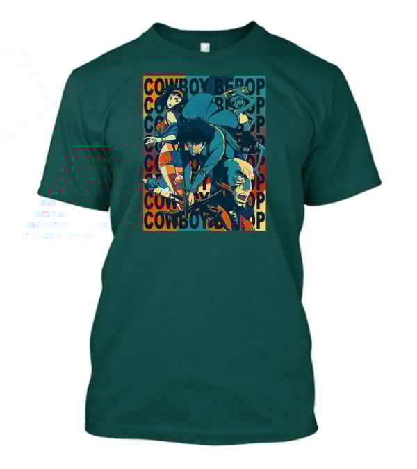 Cowboy Bebop Spike Spiegel Faye Valentine Jet Black Anime Characters T-Shirt