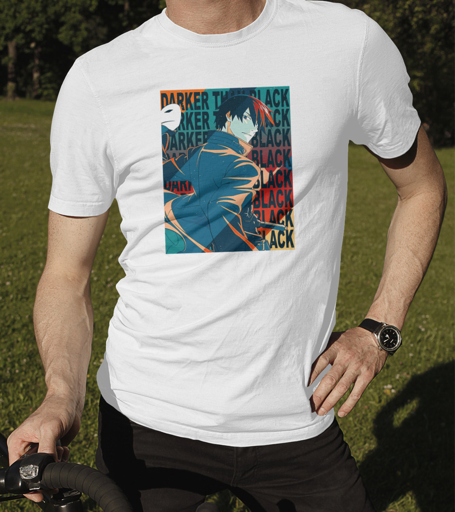 Darker Than Black Anime Character Mask T-Shirt