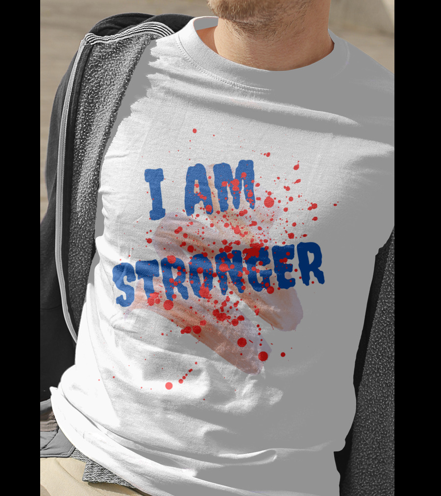 I Am Stronger Blood Splatter Hot Dog T-Shirt