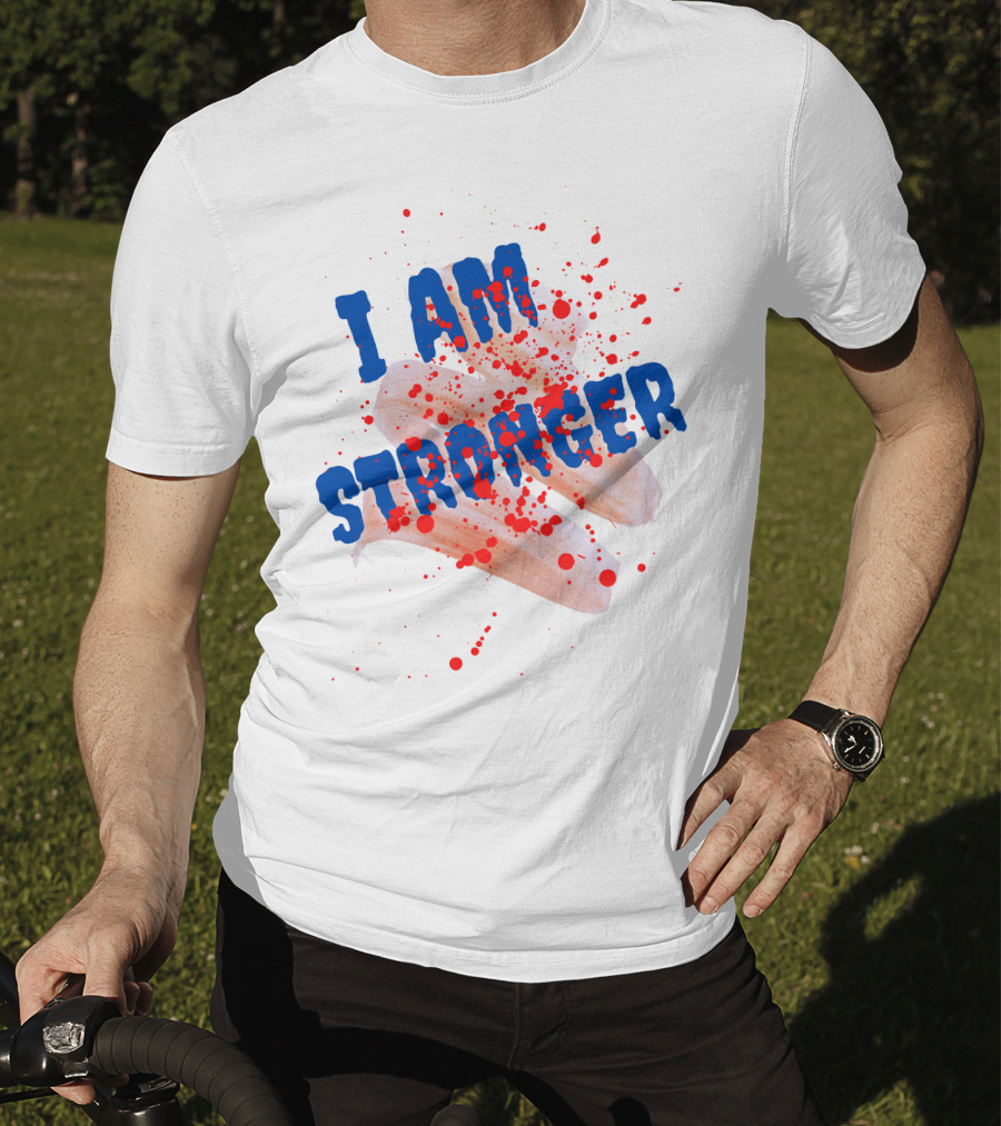 I Am Stronger Blood Splatter Hot Dog T-Shirt