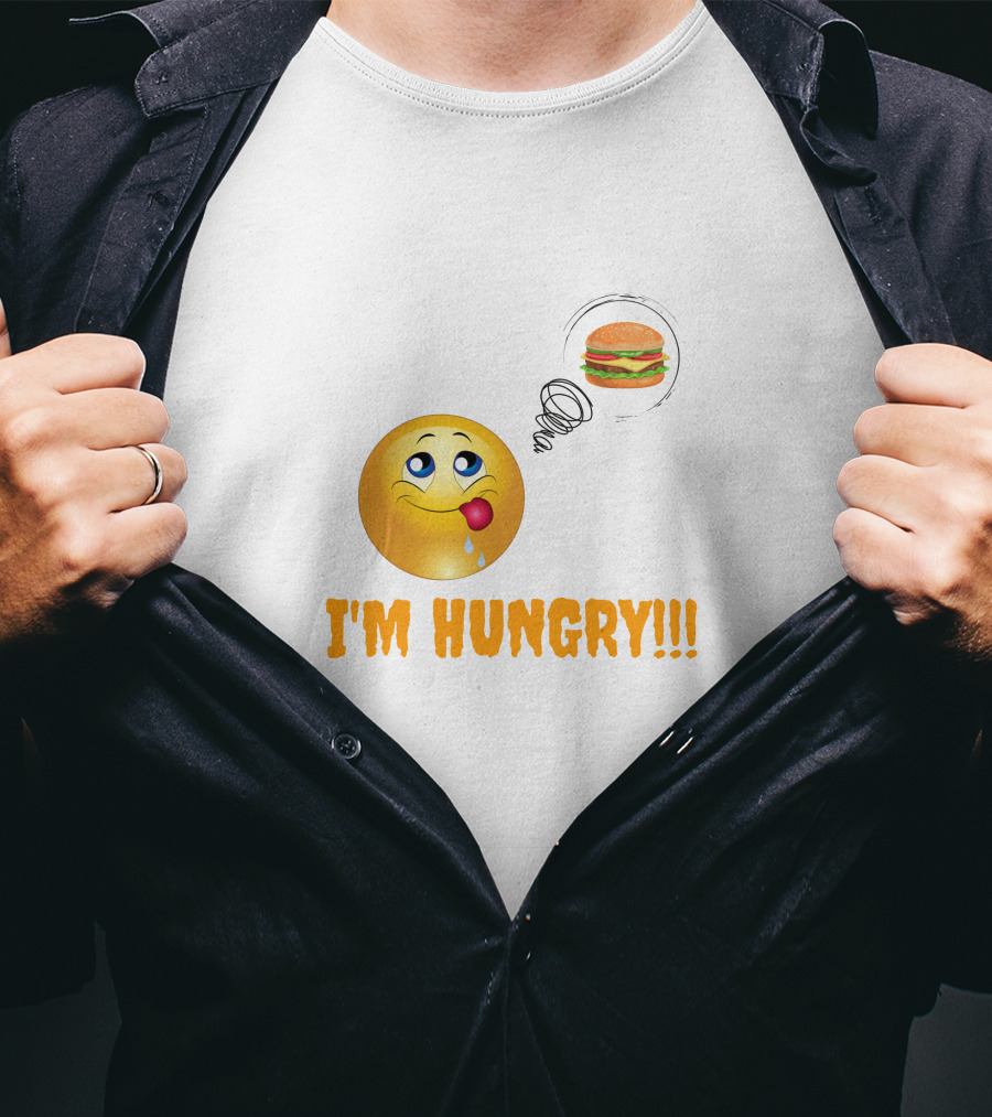 I'M HUNGRY Emoji Burger Craving T-Shirt