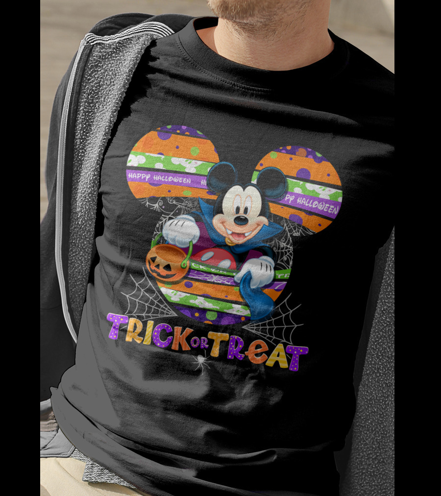 Happy Halloween Mickey Trick Or Treat T-Shirt