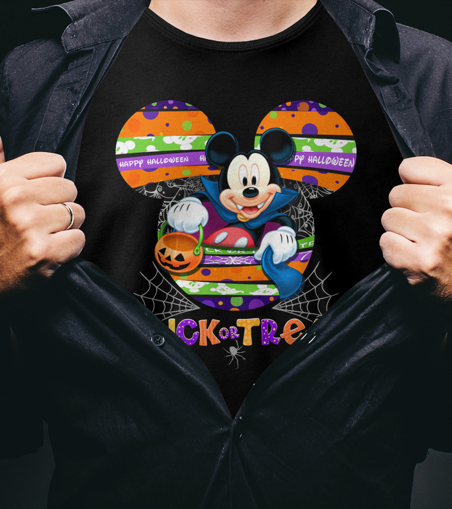 Happy Halloween Mickey Trick Or Treat T-Shirt