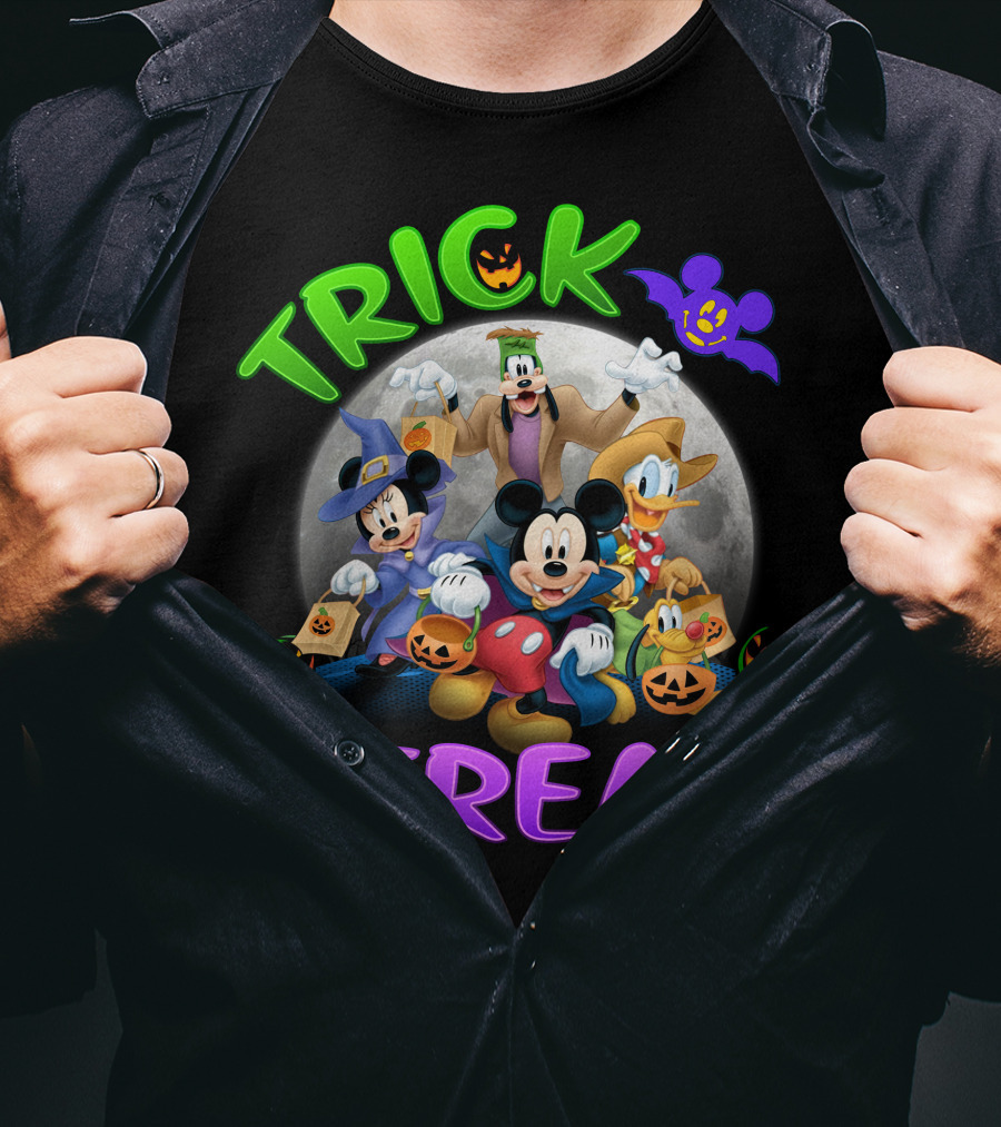 Mickey And Friends Trick Or Treat Halloween Moon Magic T-Shirt