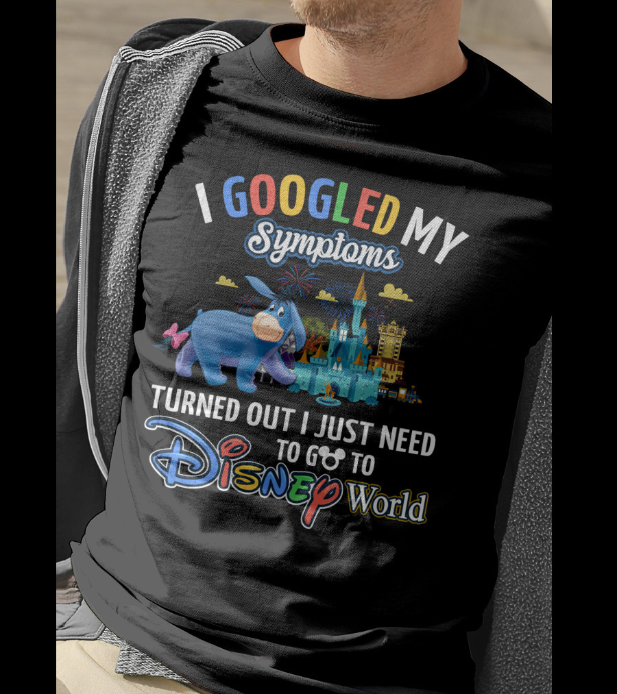 I Googled My Symptoms Eeyore Disney World T-Shirt