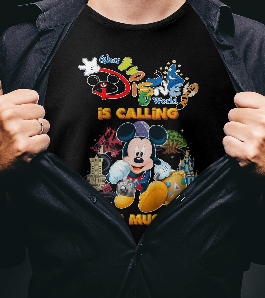 Walt Disney World Is Calling And I Must Go Mickey Mouse Adventure T-Shirt