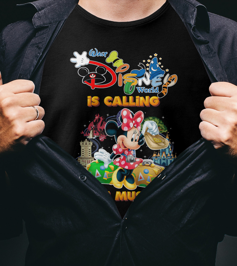 Walt Disney World Is Calling And I Must Go Minnie Luggage T-Shirt