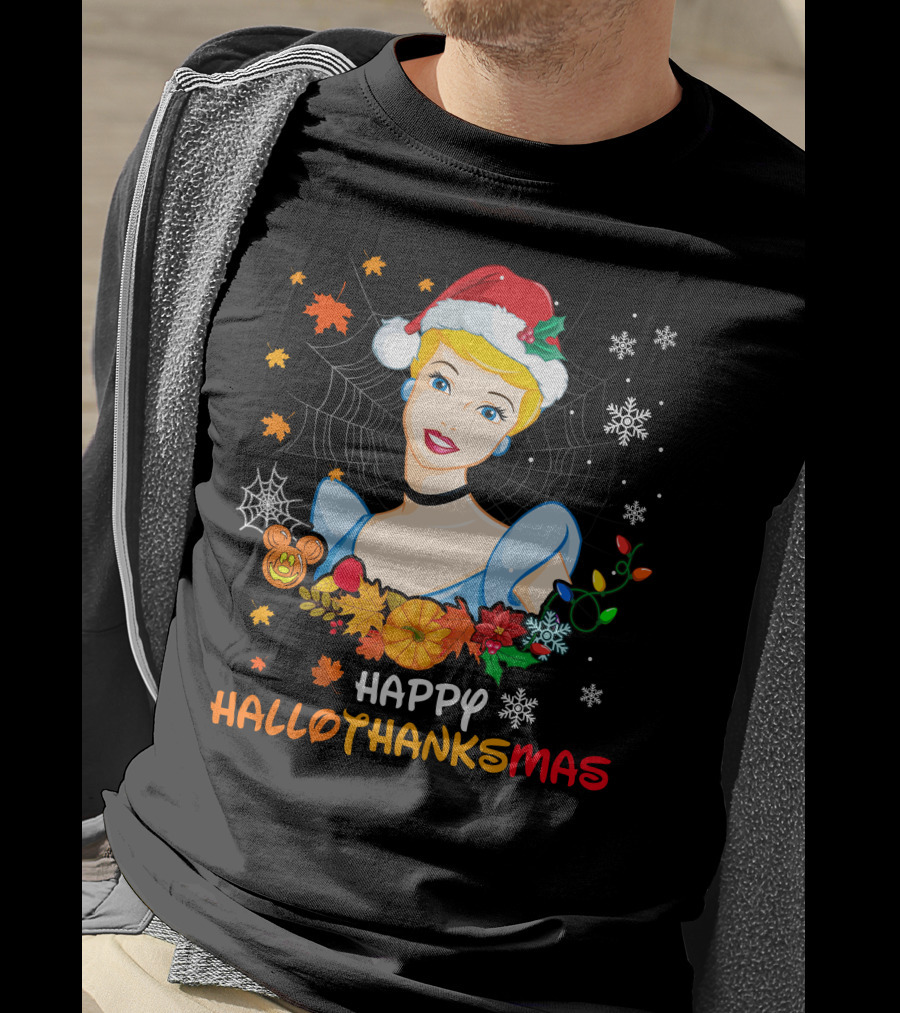 Cinderella Happy Hallothanksmas Holiday Celebration T-Shirt