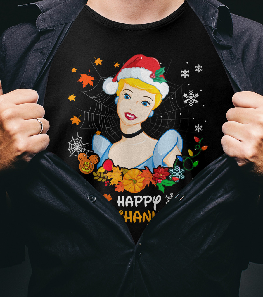 Cinderella Happy Hallothanksmas Holiday Celebration T-Shirt