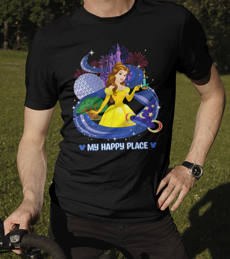My Happy Place Belle Castle Magic Spell Tower Celebration T-Shirt
