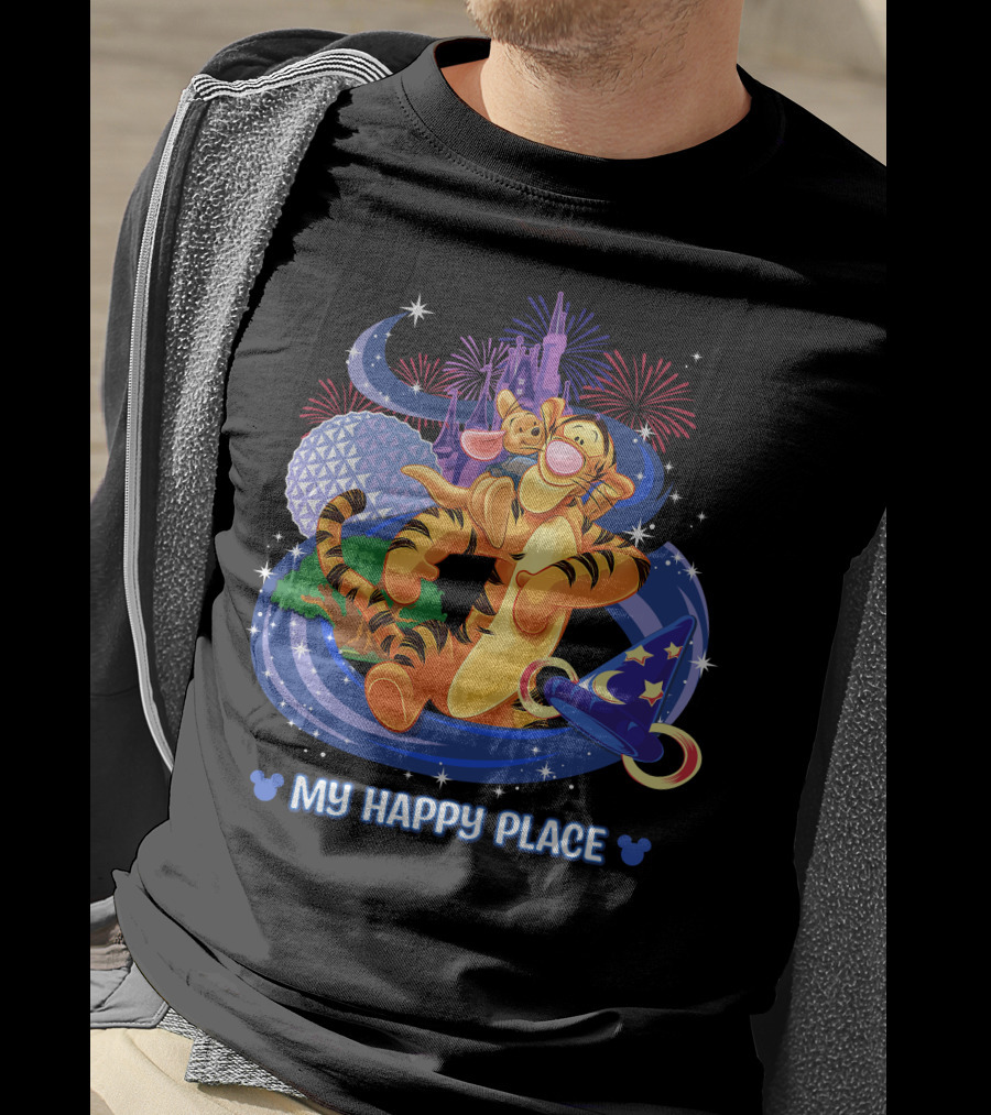 My Happy Place Tigger Disney Magic Kingdom Celebration T-Shirt