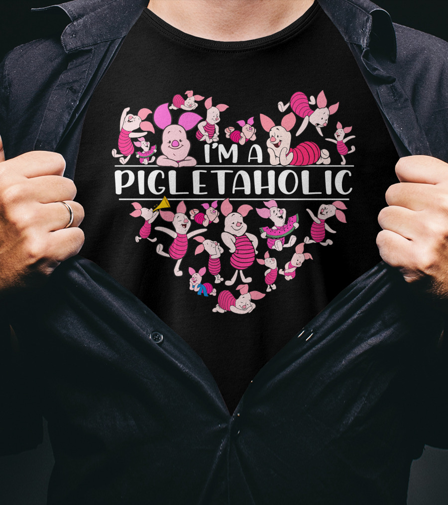 I'm A Pigletaholic Heart Poses Collection T-Shirt