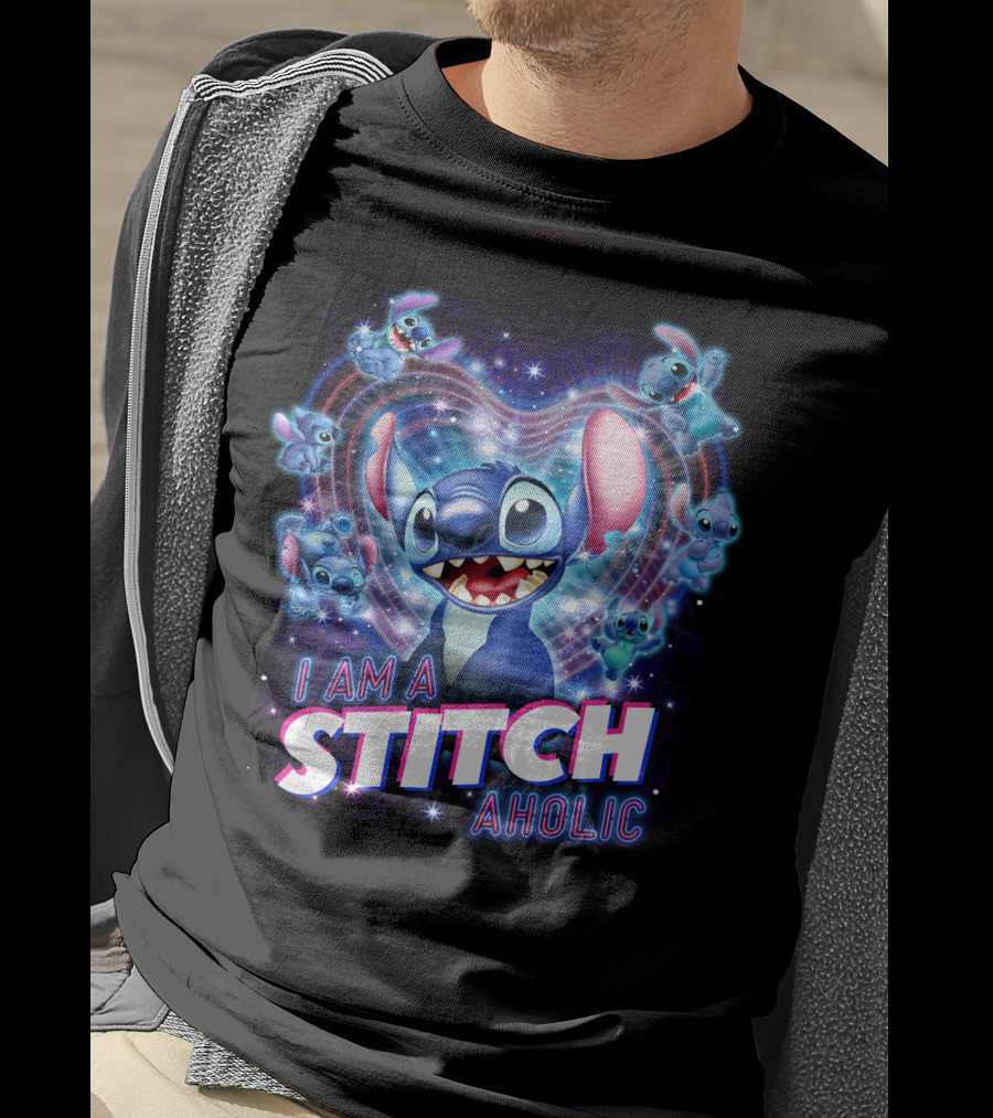 I Am A Stitch Aholic Lilo And Stitch Fan T-Shirt