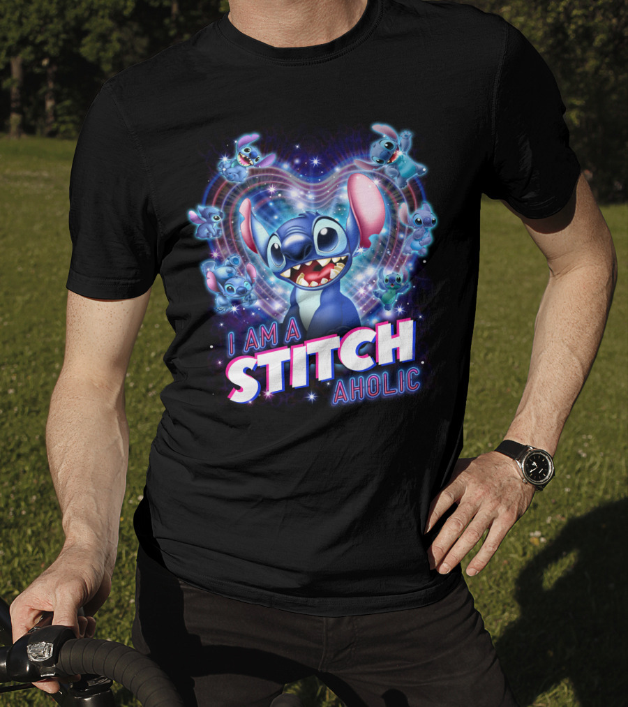 I Am A Stitch Aholic Lilo And Stitch Fan T-Shirt