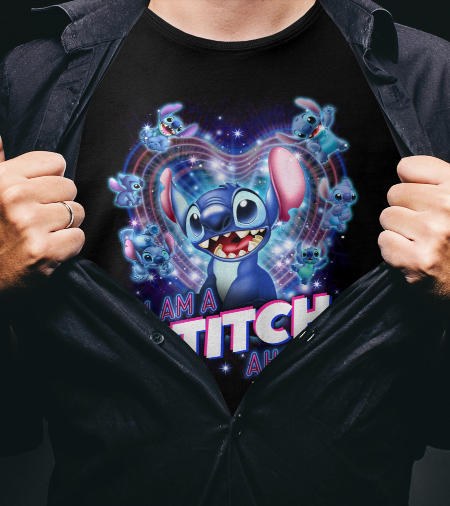 I Am A Stitch Aholic Lilo And Stitch Fan T-Shirt
