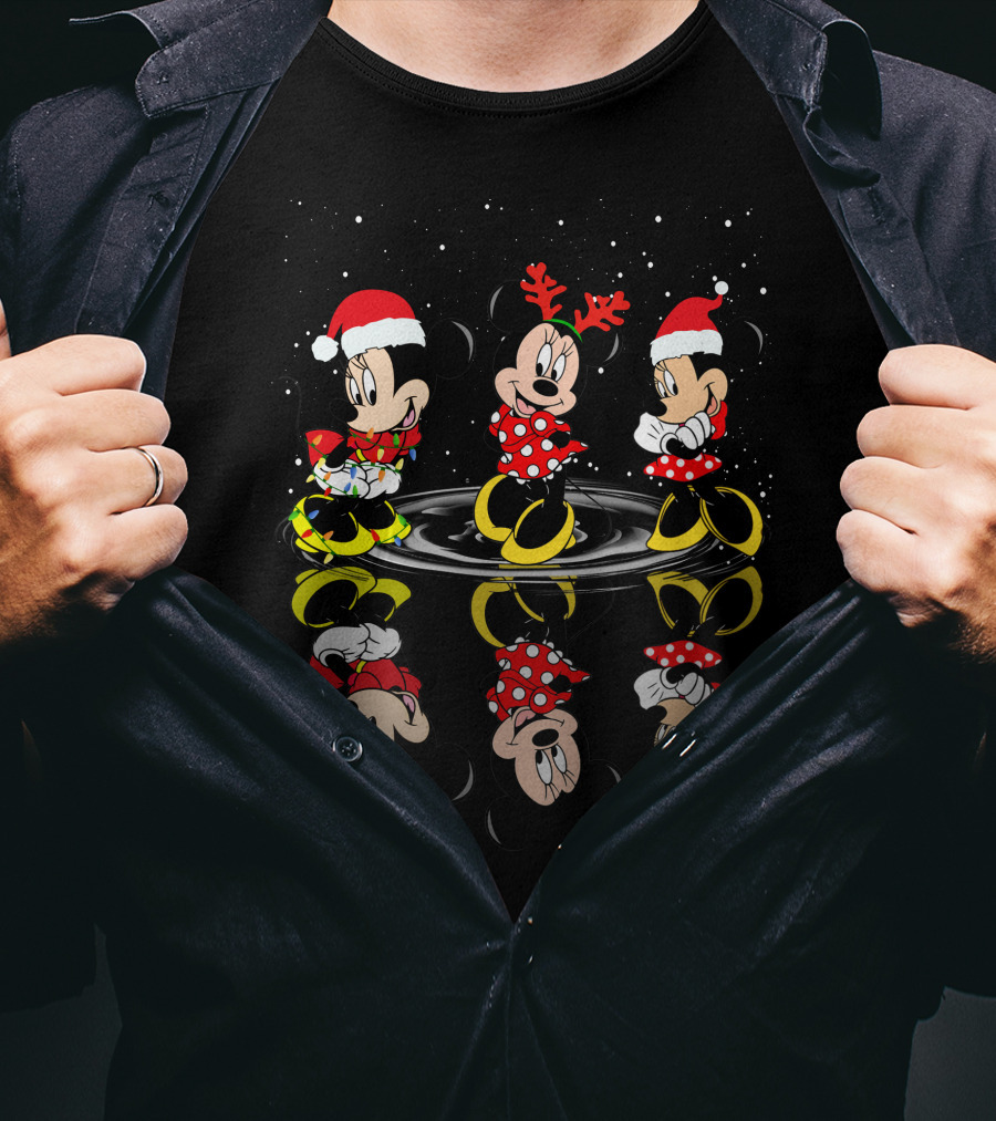 Holiday Mickey And Minnie Christmas Reflections T-Shirt
