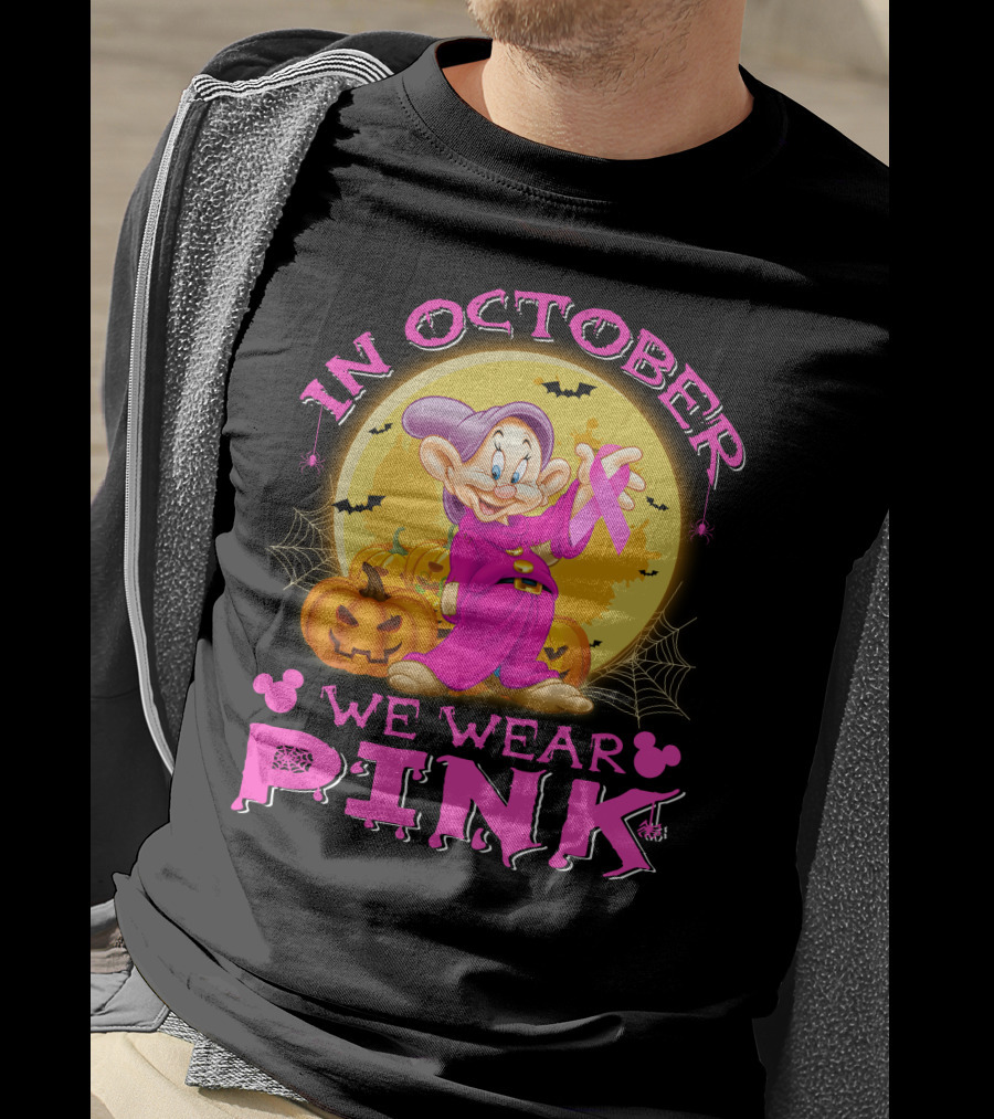 In October We Wear Pink Dopey Halloween T-Shirt